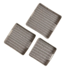Set x 3 Bandejas Cuadradas De PP Vison Claro - comprar online