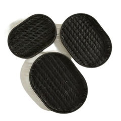 Set x 3 Bandejas Ovales De PP Negro - comprar online