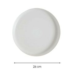 Plato Playo Chenini Blanco Borde Natural 26 Cm - comprar online