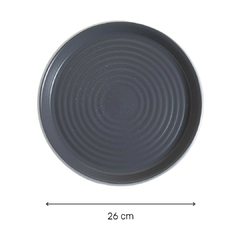Plato Playo Granito Negro Con Borde Blanco 26 Cm - comprar online