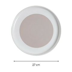 Plato Playo Dalian Blanco Y Beige 27 Cm - comprar online