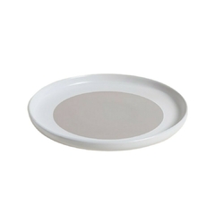 Plato Playo Dalian Blanco Y Beige 27 Cm en internet