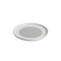 Plato De Postre Dalian Blanco Y Beige 20 Cm en internet