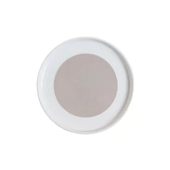 Plato De Postre Dalian Blanco Y Beige 20 Cm