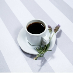 Mantel rectangular tela antimanchas (Rayas Grises) - comprar online