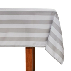 Mantel rectangular tela antimanchas (Rayas Beige)
