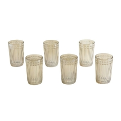 Set x 6 Vasos Altos De Vidrio Color Champagne Linea Cardiff 400 Ml - comprar online