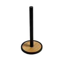Porta Rollo Black Iron Base Bambú en internet