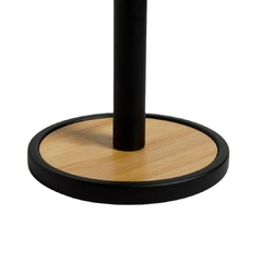 Porta Rollo Black Iron Base Bambú - tienda online