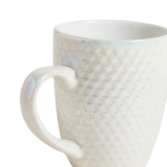 Mug De Porcelana Diamantes Pearl 360 Ml - tienda online