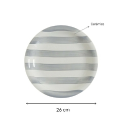 Plato Playo California Gray 26Cm - Vienna Hogar