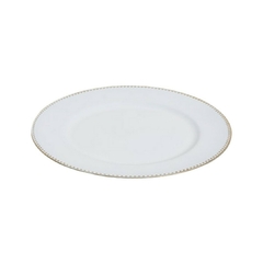 Plato De Sitio White & Gold Puntos 33 Cm - tienda online