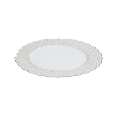 Plato De Sitio White & Gold Flores 33 Cm - tienda online