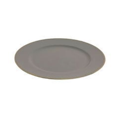 Plato De Sitio Grey & Gold Puntos 33 Cm - Vienna Hogar