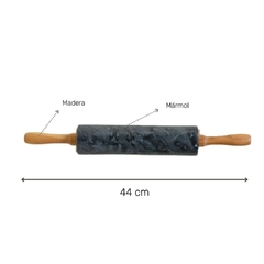 Palo De Amasar Marmol Negro Base Madera en internet