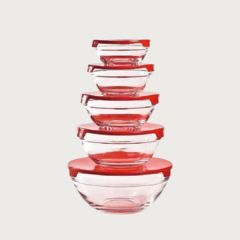 Bowl de Vidrio Con Tapa 5 Un - comprar online