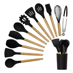 Utensilios de Silicona Gris Kit x12 Piezas - comprar online