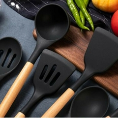 Utensilios de Silicona Gris Kit x12 Piezas - tienda online