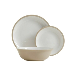 Imagen de Plato Playo Tai Blanco Y Beige 27 Cm