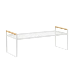 Repisa De Metal Con Manija De Madera Blanca (1 Piso) - comprar online