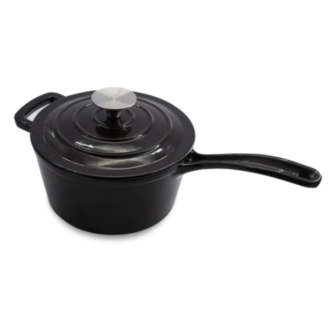 Cacerola Hierro Fundido Sakura Negra Con Tapa 19 Cm - comprar online