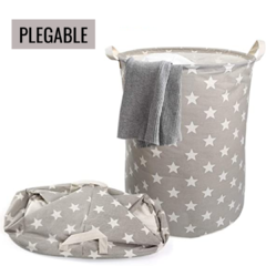 Canasto para Ropa Star Gris (35x45) - Vienna Hogar