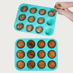 Molde para Muffins de Silicona 12 Cavidades - Vienna Hogar
