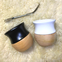 Mate Cerámica y Madera Negro en internet