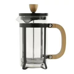Cafetera con Embolo Negra y Bamboo 1000 ML