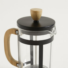 Cafetera Embolo Negra y Bambú 600 Ml - comprar online