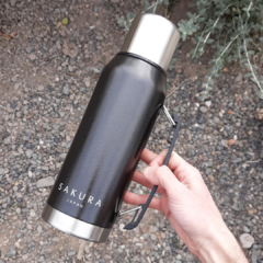 Imagen de Termo Clásico 1 Lt de Acero Inox Sakura Negro