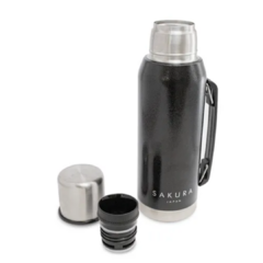 Termo Clásico 1 Lt de Acero Inox Sakura Negro - comprar online
