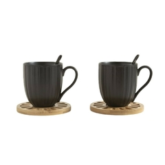 Set x 2 Tazas de Porcelana Negro 300 Ml - comprar online