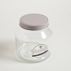 Frasco Vidrio Vintage con Tapa (16x16x17 en internet