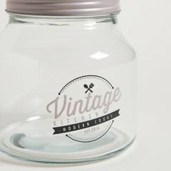 Frasco Vidrio Vintage con Tapa (16x16x17 - Vienna Hogar