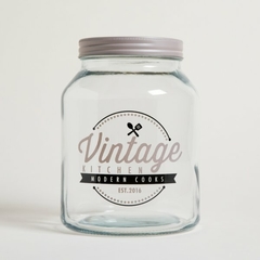 Frasco Vidrio Vintage con Tapa (16x16x21) - comprar online