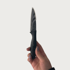Cuchillo Hoja Negra Mango Granito 20 Cm - Vienna Hogar