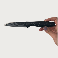 Cuchillo Hoja Negra Mango Granito 20 Cm - tienda online