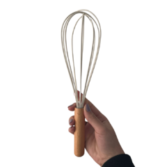 Batidor De Silicona Cream Mango De Madera 28 Cm
