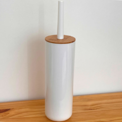Escobilla Blanca con Tapa Bambu - comprar online