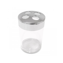 Vaso Porta Cepillo de Dientes Acrilico Metal