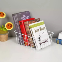 Canasto de Metal Organizador Bilbao Blanco - comprar online