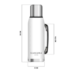 Termo Sakura de Acero Inoxidable Blanco 1 Lt - comprar online
