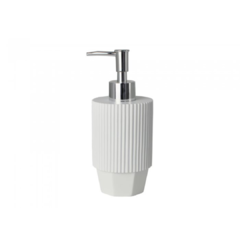 Dispenser de Jabón Blanco Céramica Rayas