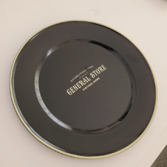 Plato Playo Enlozado General Store Negro 25 Cm - comprar online