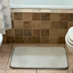 Alfombra de Baño Diseño Pies Microfibra Gris (40 x 60) - comprar online