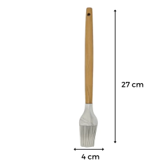 Pincel De Silicona Simil Marmol Mango De Madera 27 Cm - comprar online