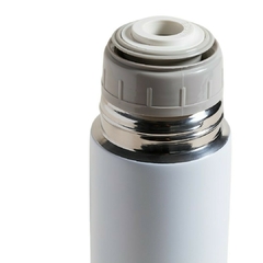 Termo de Acero Inoxidable Blanco con Tapa Gris 750 Ml en internet