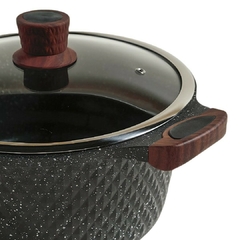 Olla Dark Granite 28 Cm Vidrio con Asas de Silicona en internet