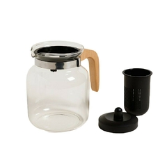 Tetera Vidrio Templado Mango Madera 1500 Ml en internet